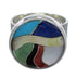 Multicolor And Genuine Sterling Silver Southwestern Ring Size 5-3/4 YX77508
